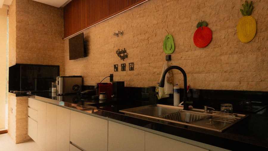 Photo serene kitchen atmosphere