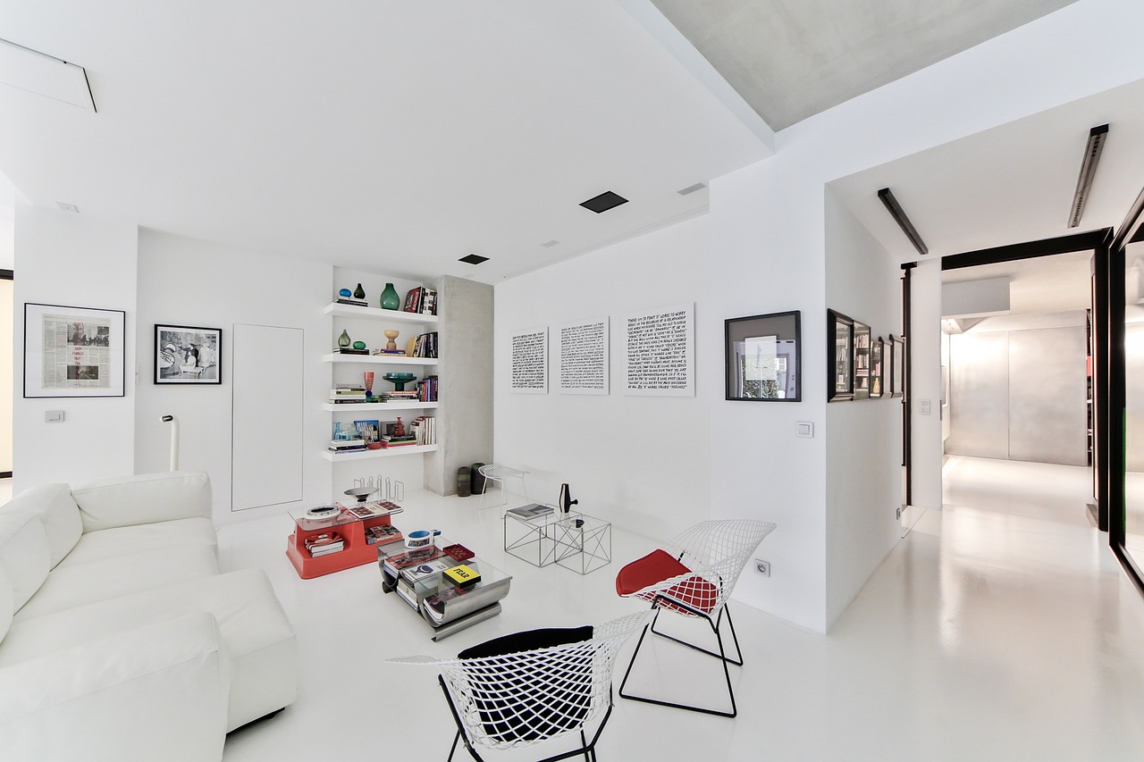 Minimalist urban apartment with hygge decor touches.